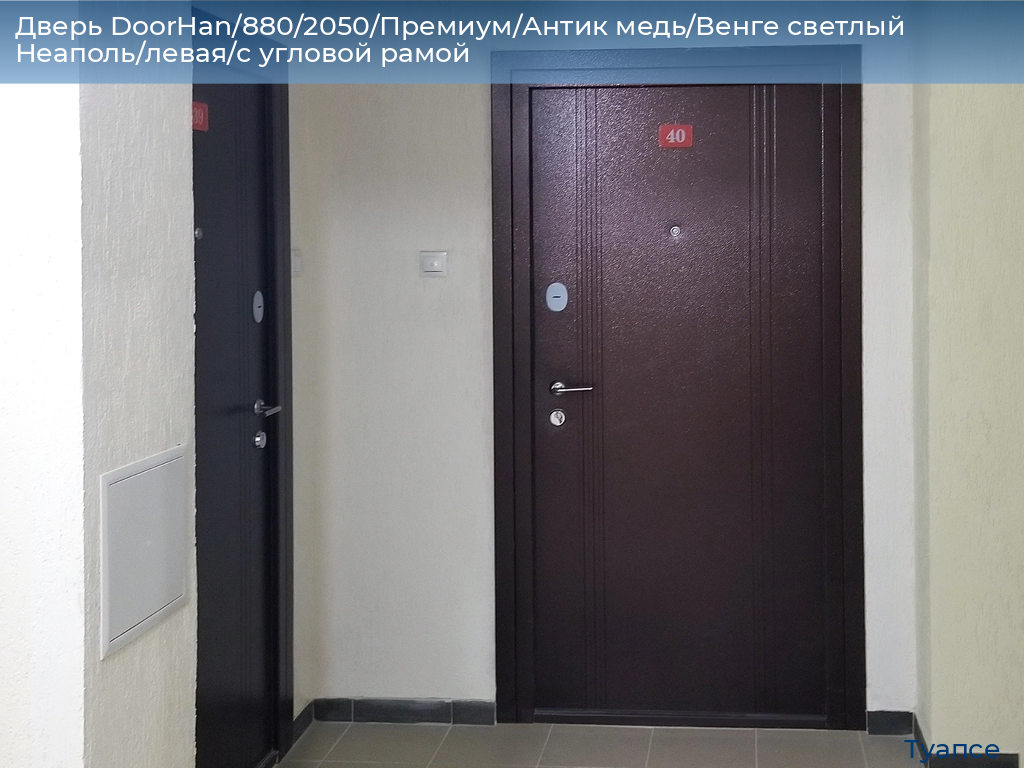 Дверь DoorHan/880/2050/Премиум/Антик медь/Венге светлый Неаполь/левая/с угловой рамой, tuapse.doorhan.ru