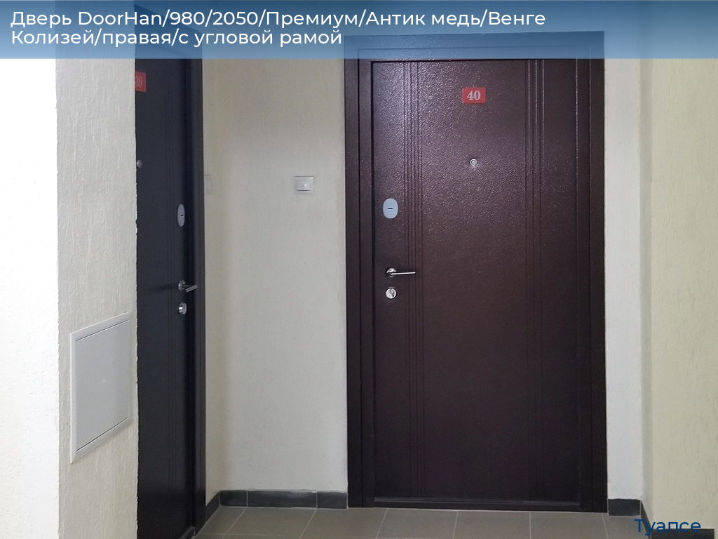 Дверь DoorHan/980/2050/Премиум/Антик медь/Венге Колизей/правая/с угловой рамой, tuapse.doorhan.ru