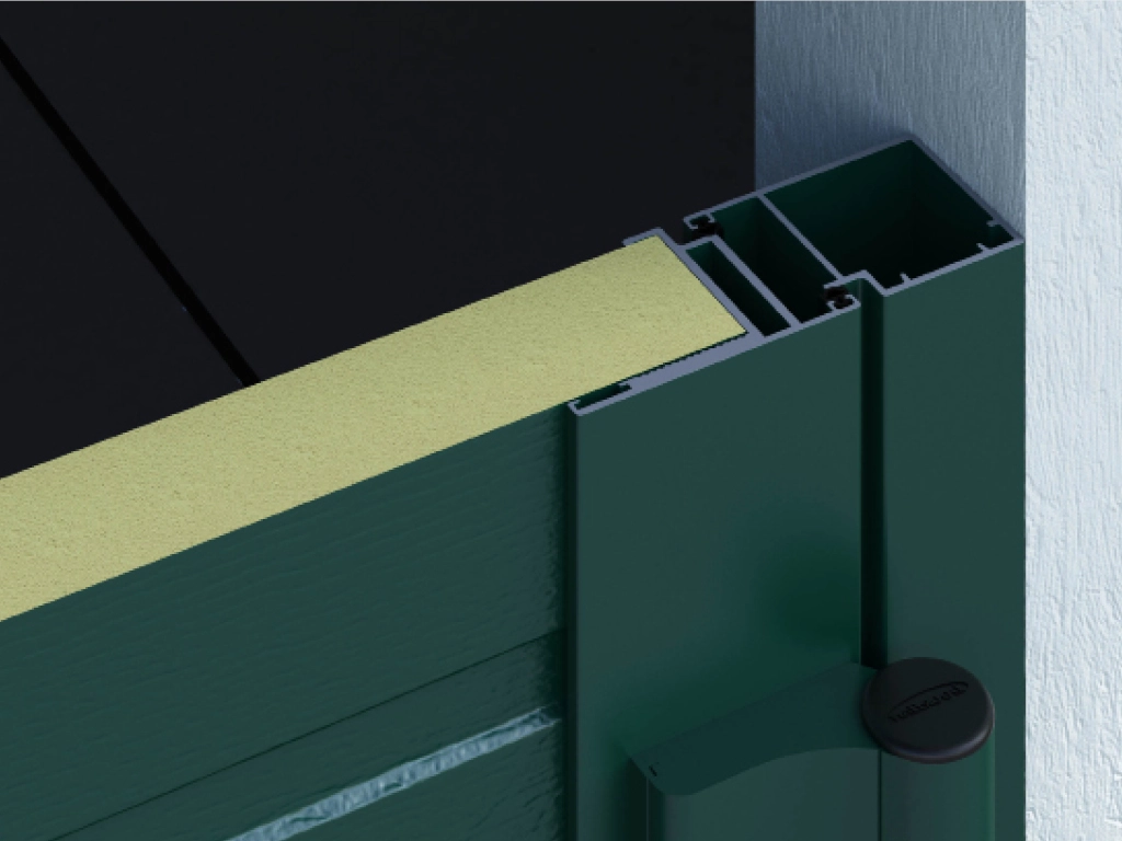 Рама из окрашенных алюминиевых профилей.