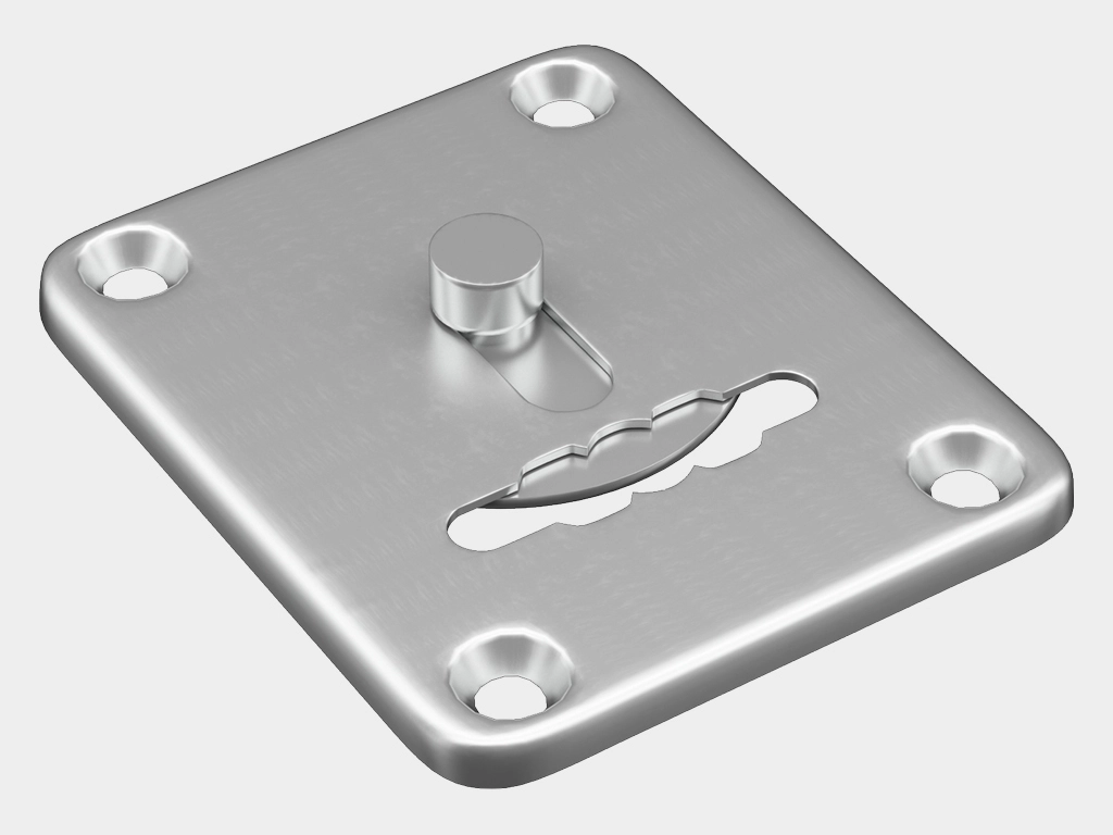 Декоративная накладка сувальдного замка со шторкой.