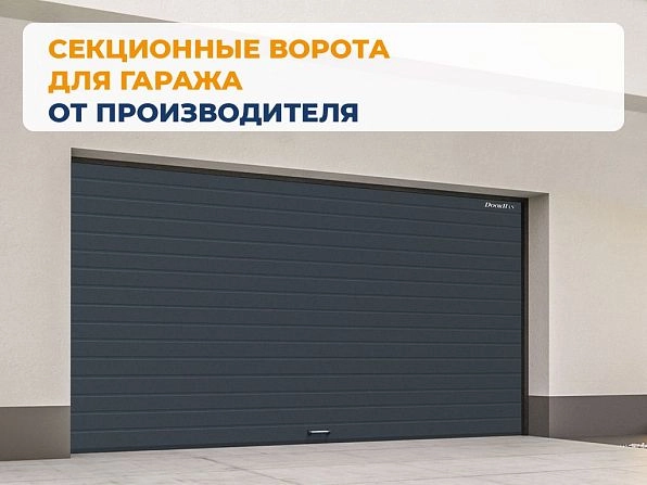 Секционные ворота 2500х2200 мм антрацитовые DoorHan rsd02, tuapse.doorhan.ru
