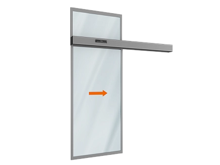 Комплект автоматической раздвижной двери (одна подвижная лайтстворка и фрамуга сверху) для привода ad-sp