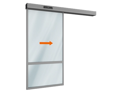 Комплект автоматической раздвижной двери (одна подвижная лайтстворка) для привода ad-sp