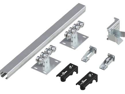 Система роликов и направляющих для балки х/к 60х55х3 l=6000мм